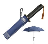 Katana Umbrella Creative Japanese Waterproof Windproof Polyester Sword Umbrella for Rain, Samurai Cosplay with Steel Rib & Plastic Handle, Sword