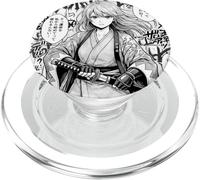 Katana Waifu Sketch Line Art Manga Graffiti Graphic PopSockets PopGrip for MagSafe