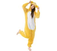 Katara 1744 Funny Rilakkuma Bear Pyjamas For Slumber Parties or Birthdays, Unisex Fancy Dress Overall - Size S