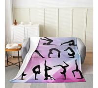 KATATI 3D Throw Blanket Gymnastics, Soft Warm Gymnastics Blankets 130x150 cm, Cozy Plush Flannel Fleece Blanket for Bedroom Living Rooms Sofa Couch