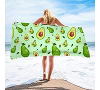 KATATI Avocado Beach Towel, Lightweight Absorbent Quick Dry Towel, Avocado Beach Towels for Adults Kids & Travel Towel, for the Swimming, Sports, Travel Beach Towel 80 x 160 cm