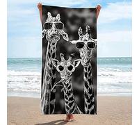 KATATI Giraffe Beach Towel, Lightweight Absorbent Quick Dry Towel, Giraffe Beach Towels for Adults Kids & Travel Towel, for the Swimming, Sports, Travel Beach Towel 80 x 160 cm