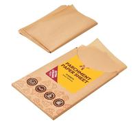 Katbite 12x16 Inch Unbleached Parchment Baking Paper, Heavy Duty Pre-Cut Parchment Paper Sheets, Half Sheet Brown Non-Stick Extra Strong Baking Paper for Air Fryer, Baking Cookie Pans, Oven（75 Pcs）