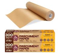 Katbite 2 Pack Baking Paper Roll Parchment Paper Unbleached 38 cm x 74 m