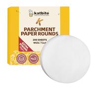 Katbite 200 PCS Baking Paper Rounds Parchment Paper Circles 18 cm White