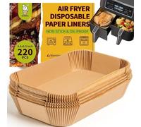 Katbite 220PCS Rectangle Air Fryer Liners, 8.6x5.5'' Air Fryer Liners