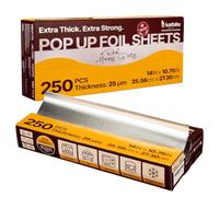Katbite 250 Pop Up Aluminium Foil Sheets, 25 Micron Heavy Duty, 27cm x 35cm