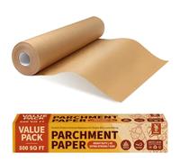 Katbite Parchment Paper Heavy Duty Unbleached Baking Parchment Roll, 38CM x 74M, Non Stick Baking Paper Roll for Baking, Cooking, Freezing, for Oven, Kitchen, Air Fryer, Freezer, Pastry