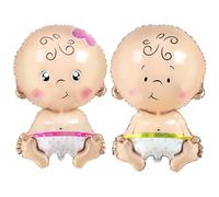 KatchOn, Baby Gender Reveal Balloons Set - 32 Inch, Pack of 2 | Baby Balloons for Gender Reveal Decorations | Baby Boy Balloons and Baby Girl Balloons for Baby Shower Decorations | Boy Or Girl Balloon