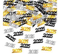 KatchOn, Gold and Silver 2025 Confetti - Pack of 500 | New Years Confetti 2025, New Years Table Decorations | 2025 Table Confetti for New Years Eve Party Supplies 2025 | New Years Eve Confetti 2025