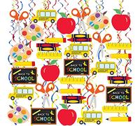 KatchOn, Hanging Swirls for Back to School Decorations - Pack of 46 | Back to School Party Decorations | Back to School Hanging Decorations | First Day of School Decorations | Classroom Ceiling Decor