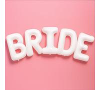 KatchOn, Large Bride Balloons White - 40 Inch | Bride White Balloon Letters, Bachelorette Party Decorations | Bachelorette Bride Balloons for Wedding Day | Bridal Shower Decorations, Bride Decorations