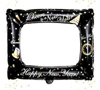 KatchOn, New Year Eve Photo Booth Frame - Pack of 2, Inflatable New Year Eve Photo Booth Props 2026 | New Years Eve Party Supplies 2026 | NYE Photo Booth Props, Happy New Years Decorations 2026