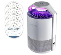 KATCHY Indoor Insect and Flying Bugs Trap Fruit Fly Gnat Mosquito Killer with UV Light Fan Sticky Glue Boards No Zapper White