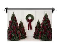 Kate 10x6.5ft/3x2m Christmas Trees Backdrop for Photography White Wall Portrait Photoshoot Background Photo Video Studio Props