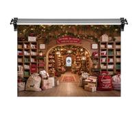 Kate 10x8ft/3x2.5m Christmas Backdrop for Photography Santa's Post Office Portrait Photoshoot Background Photo Video Studio Props