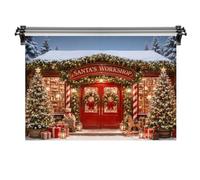 Kate 10x8ft/3x2.5m Christmas Backdrop for Photography Santa's Workshop Portrait Photoshoot Background Photo Video Studio Props