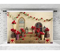 Kate 2.2x1.5m Valentine's Day Backdrop Wedding Background for Photography Rose Garland Flower Basket Vintage for Wedding Decoration Photo Studios Props Microfiber