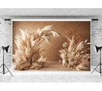 Kate 3x2m/10x6.5ft Photography Backdrop Bohemian Style Wall Pampas Grass Arched Door Decoration Props Wedding Photocall Kids Birthday Background Photo Shoot
