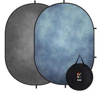 Kate 5x6.5ft(1.5x2m) Collapsible Backdrop Blue Grey Pop up Backgrounds Folding Photography Backdrops Photoshoot Prop