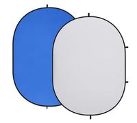 Kate 5x6.5ft(1.5x2m) Collapsible Backdrop Blue Grey Twist Flex Folding Pop up Backgrounds for Photoshoot, Headshots Photo, Video Calls