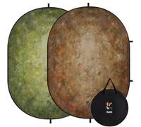 Kate 5x6.5ft(1.5x2m) Collapsible Backdrop Brown Green Textured Collapsable Backdrop Green Brwon Pop up Reversible Photography Backgrounds