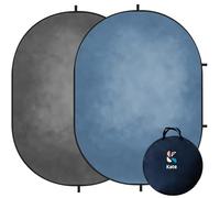 Kate 5x6.5ft(1.5x2m) Collapsible Backdrop Grey Blue Collapsible Twist Flex Folding Pop up Backgrounds for Photoshoot, Headshots Photo, Video Calls