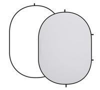 Kate 5x6.5ft(1.5x2m) Collapsible Backdrop White Grey Twist Flex Folding Pop up Backgrounds for Photoshoot, Headshots Photo, Video Calls