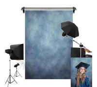 Kate 5x7ft/1.5m(W) x2.2m(H) Blue Headshot Background Blue Texture Portrait Photography Microfiber Backdrop Photo Studio Props