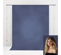 Kate 5x7ft/1.5m(W) x2.2m(H) Dark Solid Blue Color Backgrounds Abstract Photography Backdrops Portrait Texture Backgrounds Video Studio Photo Props