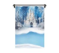 Kate 6.5x10ft/2x3m Winter Backdrop for Photography Castle Frozen Lake Christmas Photoshoot Background Photo Video Studio Props