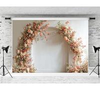 Kate 7x5ft Wedding Backdrop Flower Wedding Floral Arch Romantic Decor Photo Background for Girls Birthday Bridal Shower Mother's Day Photo Studio Props