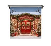 Kate 8x8ft/2.5x2.5m Christmas Backdrop for Photography Santa's Workshop Portrait Photoshoot Background Photo Video Studio Props