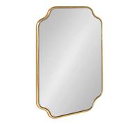 Kate and Laurel Plumley Glam Scalloped Wall Mirror, 18 x 24, Gold, Transitional Mirror Wall Decor