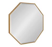 Kate and Laurel Rhodes Glam Octagon Wall Mirror, 29" x 29", Gold, Modern Home Decor for Wall