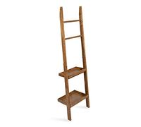 Kate and Laurel Wood Ladder Shelf, Rustic Brown, 18x14x58