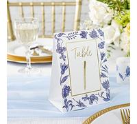 Kate Aspen 28537NA Blue Willow Collection, Cardstock, Wedding Table Numbers (1-25)