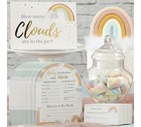 Kate Aspen Boho Rainbow Baby Shower Decorations, One Size, Advice Cards & Game