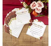 Kate Aspen Burgundy Blush Floral Advice Cards, One Size