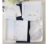 Kate Aspen Elephant Baby Shower Invitation & Thank You Card Bundle - Blue (Set of 25), One Size