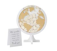 Kate Aspen Wedding Guest Book Alternative - Our Adventure Begins Globe Frame Keepsake (22101NA), Black