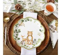 Kate Aspen Woodland Baby Shower, 9 Inch, 9 in. Decorative Premium Paper Plates (Set of 16)