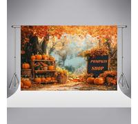 Kate Autumn Photo Background 6.5x6.5ft/2x2m Backdrop for Photography Pumpkin Shop Maple Leaf Outdoors Backdrop for Photo Studio Fall Photography Props