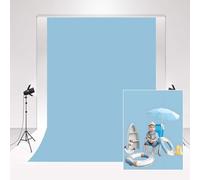 Kate Baby Blue Studio Backdrop Photography 8ftx10ft/2.4mx3m Sky Blue Solid Color Classic Background Chroma-key Photo Booth Color Wedding Backdrop Skin Friendly Magazine Advertising Shooting