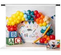Kate Back to School Photography Backdrops Arch Balloons Children School ABC Charactor Party Banner Props, 10x8ft