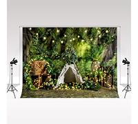 Kate Backcountry Camping Photography Backdrop Children Birthday Portrait Photography Background Green Jungle Fairy Wedding Backdrop Photographic Family Photo Booth Nature Wall Decoration 2.2 * 1.5m