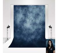 Kate Backdrop 1.5x2.2m/5x7ft Studio Classic Textured Dark Blue Figure Photography Shooting Backdrop Props Character Photography Background for Portraits