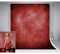 Kate Backdrops 1.5x2.2m Classic Red Texture Christmas Photo Backgrounds Microfiber Retro Abstract Crimson Gradient Photography Backdrops Portrait Props for Photographyer
