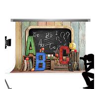 Kate Backdrops Back to School Backdrop Colorful ABC Background First Day Homecoming Children Photo Shoot Props 7x5ft/2.2x1.5m
