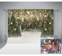 Kate Backdrops Christmas Photography Background 3x2m/10x6.5ft Christmas Snow Scene Backsdrops Christmas Tree Flash Light Large Christmas Backdrop Enchanted Forest Backdrop